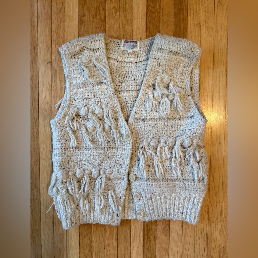 Vintage Oatmeal Sweater Vest
